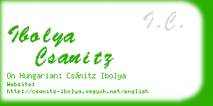 ibolya csanitz business card